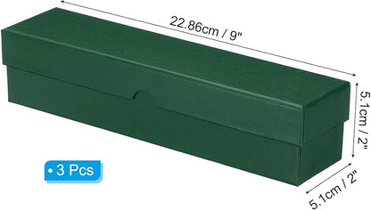 PATIKIL Coin Storage Box, Coin Collecting Cardboard for Collectors, Green, 3 Pcs
