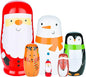Tphon Cute Nesting Dolls Matryoshka Doll Russian Handmade Wooden Dolls Cartoon Pattern Nesting Doll Toy Stacking Doll Set for Kids Birthday