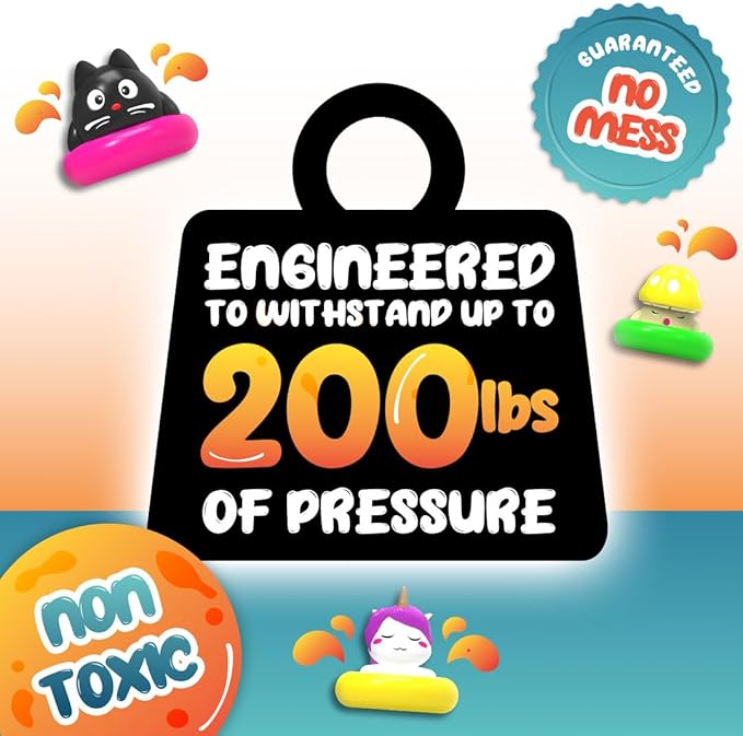 Goonameez, Hand-Held Sensory Toy with Floating Characters, Mesmerizing Water Mix Fidget Toy – Collect All 6 Unique Shapes for Squishy Fun, Perfect Travel Toy! (Booboo)