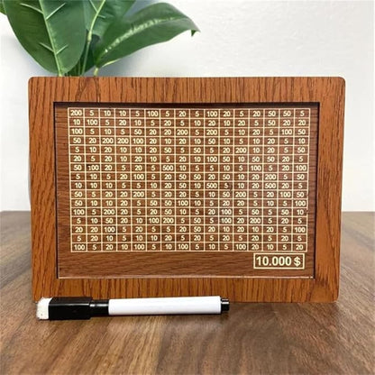 Wooden Coin Bank Money Saving Box, Cash Vault Wooden Savings Box, Wooden Digital Piggy Bank with Counting Target, Money Vault Savings for Boys and Girls (5000 Savings Challenge Box)