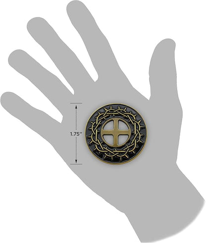 Crown of Thorns Coin, Bulk Pack of 10, by His Stripes We are Healed, Isaiah 53:5 Gift, Pocket Token of Healing and Protection, Collectible Challenge Coin for Easter, Sobriety & Recovery Chip