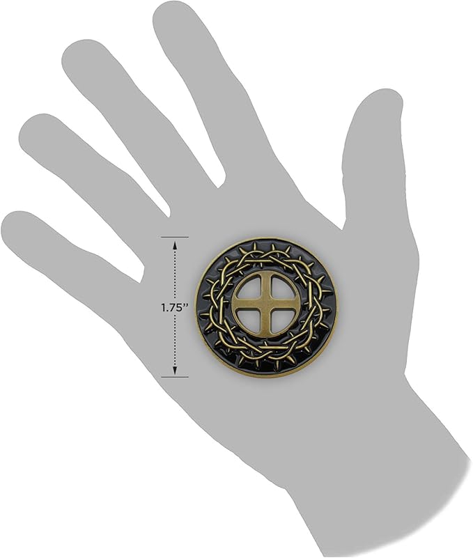 Crown of Thorns Coin, Bulk Pack of 3, by His Stripes We are Healed, Isaiah 53:5 Gift, Pocket Token of Healing and Protection, Collectible Challenge Coin for Easter, Sobriety & Recovery Chip