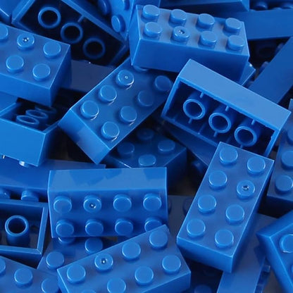 Feleph Basic Parts 320 Pieces 2x4 Blue Bricks Building Creative Play Blocks Set Toy for Kids Classic Combine with Major Brick Brands (Blue)