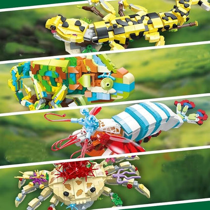 441PCS Micro Brick Ocean Plants Animal Crab Toys Building Sets,Animals Botanical Collection Blocks Model for Adult Toys,Home Decor and Office Art Creative Gift,for Teens Ages 6+ Kids