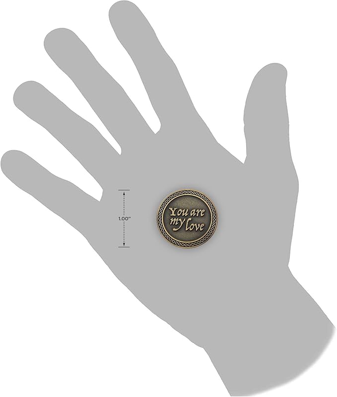 Bulk Set of 3 Romantic Love Expression Coins, You are My Love, with You Forever Won't Be Long Enough, Anniversary Pocket Tokens for Date Night, Love Gift for Men & Women, from Him or Her