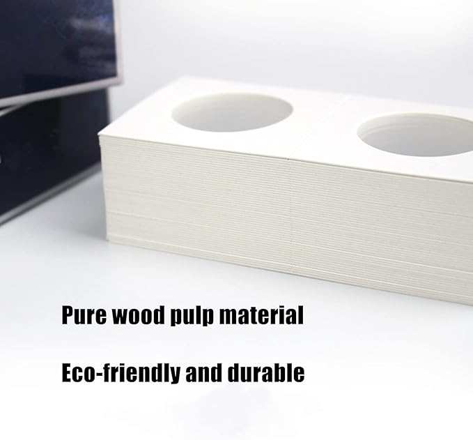 MUDOR Upgraded Premium Coin Flips for Large Dollar, 200 Pack Cardboard Coin Holder, Mylar Coin Flips 2x2, Paper Coin Holders