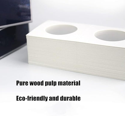 MUDOR Upgraded Premium Coin Flips for Large Dollar, 200 Pack Cardboard Coin Holder, Mylar Coin Flips 2x2, Paper Coin Holders