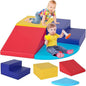 Kids Corner Climber 4-Piece Set - Soft Foam Climbing Toys for Toddlers 1-3, Indoor Baby Crawling & Sliding Play Set Kids Climbing Foam Blocks, Colourful