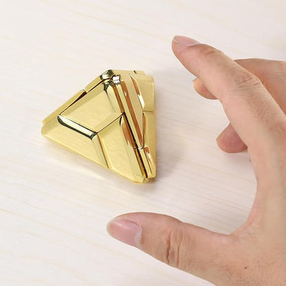 Triangle Metal Puzzle, 3D Brain Teaser Puzzle, Fidget Desk Toys for Adults, Office, and Home