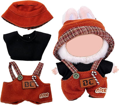 17cm Doll Clothes Set, Premium Jeans & Knitted Sweater Outfit for 17cm 15cm Dolls, Cute Dress Up Fashion, No Doll Included (Nice, 17cm/15cm)
