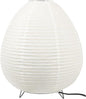 11.4inch Egg-shaped Table Lamp,Chinese Paper Lantern, Bedside Paper Lamp,Festival Decoration Lamp (White)