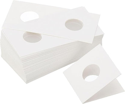 PATIKIL 2x2 Coin Flips, 350 Pack 20.5mm Cardboard Coin Holder Paper Coin Holders for Coin Collection Supplies Collector, White