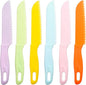 6 Pieces Plastic Kid Kitchen Knife Set, Reusable Nylon Chef Knife Children's Safe Cooking Knives for Baking, Fruit, Bread, Cake, Lettuce Knife, Salad Knife