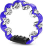 Flexzion Flower Tambourine - 8 Inch Handheld Percussion Instrument w/Metal Jingles & Ergonomic Grip - Small Tambourines for Adults, Kids, Church, Parties, & Musical Events (Blue)