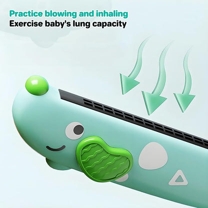3PCS Harmonica for Kids, Beginners, Toddler muiscal Instruments Toys, Yellow, Pink, Green 16 Hole Harmonica Set, Educational Toys for Children