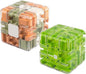 2pcs Large Labyrinth 3D Puzzle Maze Cube,Engaging Brain Teaser Toy,3D Magic Cube Maze Ball Puzzle for Stress Relief & Logic Development (Light Green + Green)
