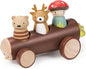 Tender Leaf Toys - Timber Taxi - Wooden Log Shaped Push Vehicle with 3 Removeable Characters - Open-Ended Play Toy, Explore Role-Play and Imagination for Boys and Girls - Age 18m+
