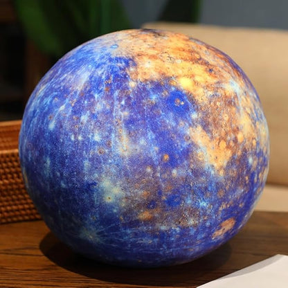 Ultra-ealistic 3D Planet ，Moon ，Earth，The Sun,Pillow Plush Toys,for Kids Teens Adults, for Teachers and Parents, Educational Toy Learning, 10.6 in (Mercury)