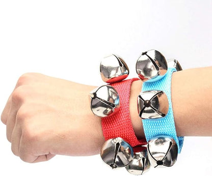 POPLAY 6 PCS Percussion Instruments, Wrist Bells Jingle Bells Musical Rhythm Toys