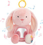 Koty Musical Tummy Time Toy,Baby Mirror Toy 3 Years Old, Infant Sensory Toy with Crinkle Sounds, Textures, Mirror & Melody Music Box for Tummy Time and Self-Discovery (Pink Rabbit)