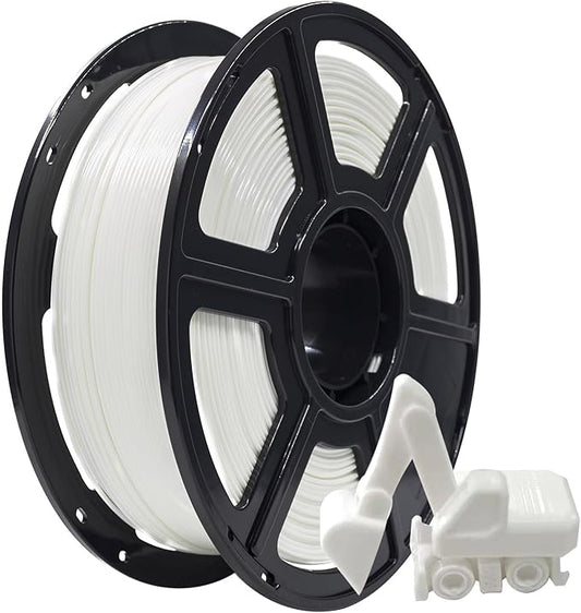FLASHFORGE PLA Filament 1.75mm, 3D Printer Filament 1kg (2.2lbs) Spool, Dimensional Accuracy +/- 0.02mm, 3D Printing Filament Easy to Use and Fits for Most FDM 3D Printers (White)