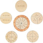 Wooden Time Fraction Learning Clock, Cognitive Education Puzzle Toys for Children Learning to Tell Time Set Up for an Hour (Wood)