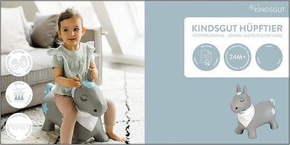 Kindsgut Bouncy Animal Hopper Pony for Children, Designed in Germany, Playful and Modern Colors, air Pump Included, Indoors and Outdoors