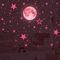 Glow in The Dark Stars and Moon Stickers for Ceiling, Luminous Wall Decals Decor for Bedroom Living Room, 407 dots + 27 Stars + 30cm Moon