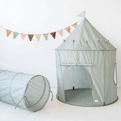 3 Sprouts Kids Play Tunnel - Pop Up Collapsible Tunnels with Recycled Fabric - Fun Crawling Tunnel for Toddler, Baby, Children to Crawl Through, Gross Motor Toy for Indoor Play - Green