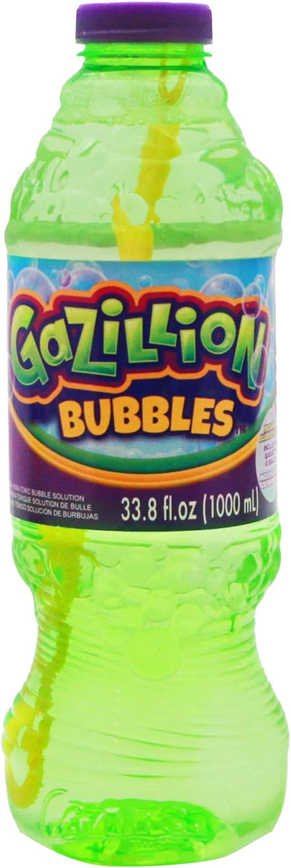 Gazillion Bubbles, Original Bubble Solution 1L - Create Bubbles with Premium Formula & 7-in-1 Bubble Wand - Non-Toxic & Safe