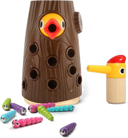 TOP BRIGHT Montessori Toys for 2 Year Old - Magnetic Bird Feeding Games for 2 Year Olds, Learning Toys for Toddlers 2-4 Years, Fine Motor Skills Toy for 3 Years Old Girls and Boys