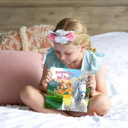 Personalized Story Book by Dinkleboo - The Princess and Her Pony - for Girls Aged 0 to 8 Years Old - A Story About Your Daughter’s Adventure with Her Pony - Soft Cover (8"x 8")