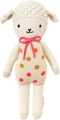 cuddle + kind Lucy The Lamb Little 13" Hand-Knit Doll – 1 Doll = 10 Meals, Fair Trade, Heirloom Quality, Handcrafted in Peru, 100% Cotton Yarn