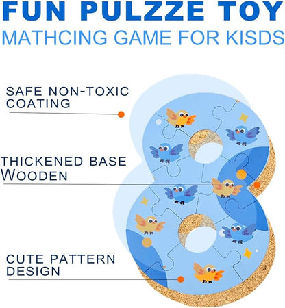 Wooden Floor Puzzles for Kids Ages 3-5,Montessori Preschool Educational Learning Alphabet Puzzle & Animal Puzzle for Preschool Toddler Boys Girls Ages 3+