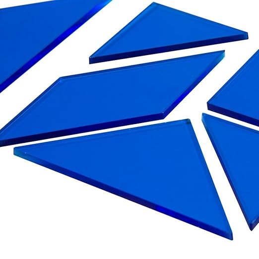 hand2mind Plastic Tangrams, Manipulative Set for Math Puzzles (Pack of 32)
