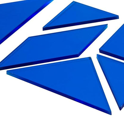 hand2mind Plastic Tangrams, Manipulative Set for Math Puzzles (Pack of 32)