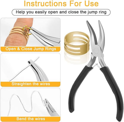 Anezus 1200PCS Jump Rings for Jewelry Making Kit, Gold, Jewelry Making Supplies and Necklace Repair, Modern Style, Small Size, Not Foldable