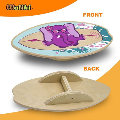 WALIKI Wood Balance Board | Ages 3-8 | Toddlers and Kids |
