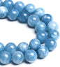 120PCS 6MM Blue Aquamarine Jade Loose Beads for Jewelry Making DIY Bracelet 2 Strands