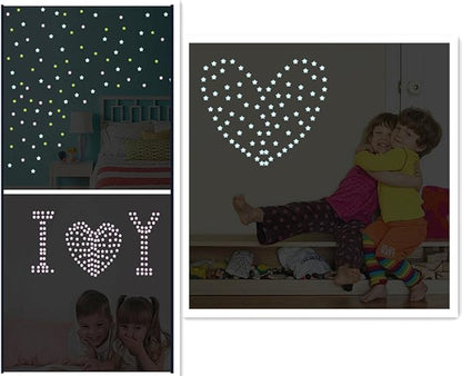 Glow in The Dark Stars Sticker Luminous Stars Wall Ceiling Pasters(100pcs,Pink,1.2 Inches)