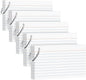 250 Count White Index Cards 3x5 Inch with Key Ring, 180gsm Heavyweight Flash Card (50 Sheets Each), Durable & Portable Note Taking for Students, Teachers, Study Note Cards for Office Home School
