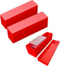 MUDOR 4 Pack Coin Slab Storage Box, Plastic Case Compatible with 20 Slab PCCB PCGS Coin Holders, Olny Box (RED, 4)