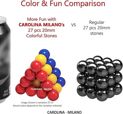 Science Kit Toys Magnets Building Blocks, Large Colorful Hematite Magnetic Stones, Home Office Kids Adults Intelligence Development Party Gift 27-1