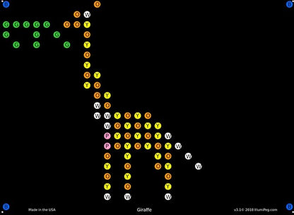 lllumiPeg Zoo Refill templates for Basic Fun Lite Brite Magic Screen Retro Style (12 Sheets, 6x8)