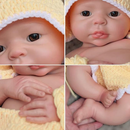 Silicone Reborn Baby Dolls 18Inch Realistic Newborn Baby Doll Silicone Full Body Lifelike Baby Girl Dolls Anatomically Correct