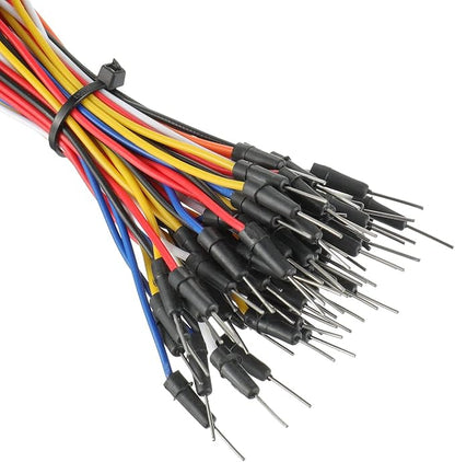 BOJACK 1Pcs 803 Tie points and 1 Pcs 400 Tie Points Solderless Breadboard and 65 Pcs Flexible Breadboard Jumper Wires and 6PCS 170 Points Mini Solderless Breadboard