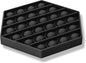 TOMMIKE Hexagon Push Pop Fidget Toy Bubble Sensory for Anxiety & Stress Relief Special Needs Autism Learning Office School Game Crafts Kids Adults (Black)