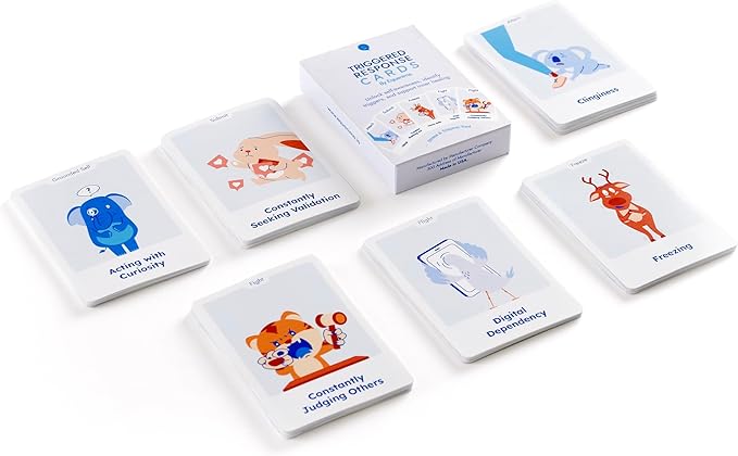 Triggered Response Cards – Emotional Regulation & Self-Awareness Card Deck | Manage Stress, Build Resilience, and Improve Reactions | Ideal for Therapists, Coaches, and Personal Growth