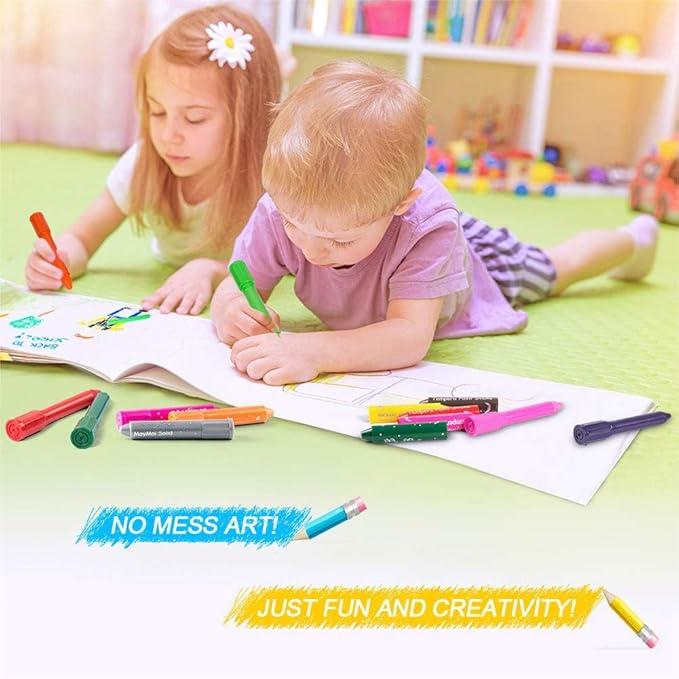 Tempera Paint Sticks, Washable Paint Sticks for Kids, Quick Drying & No Mess, Non-Toxic, Best Art Birthday Gifts for Kids (24 Colors)