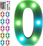 Foaky Colorful LED Number Lights with Remote,Marquee Light Up Number Sign for Night Light Wedding/Birthday Party Battery Powered Christmas Lamp Home Bar Decoration (0)